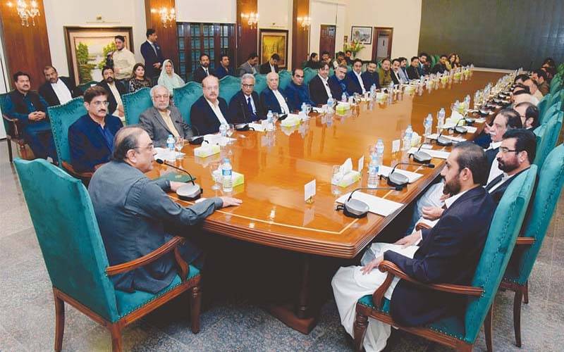صدر پاکستان آصف علی زرداری کی زیر صدارت اجلاس، سندھ میں امن و امان کی صورتحال پر غور