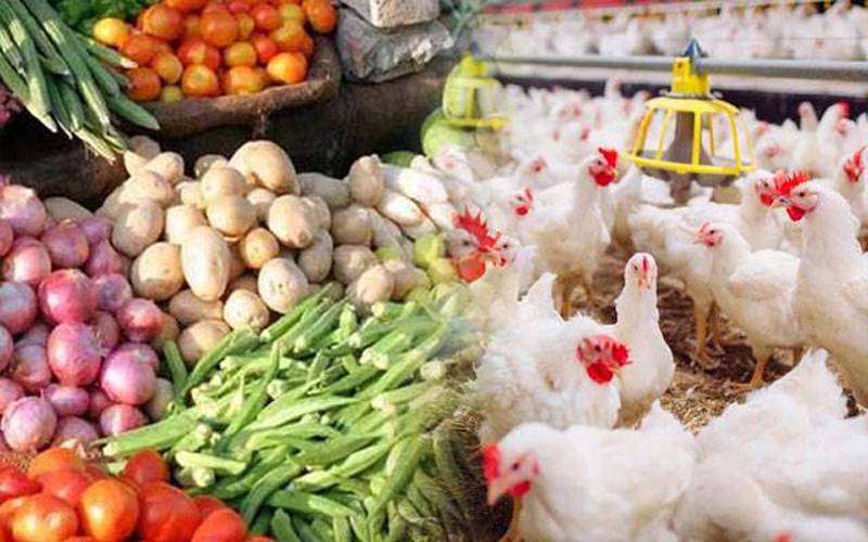 مرغی کا گوشت مہنگا، سبزی اور فروٹ کے نئے ریٹ مقرر