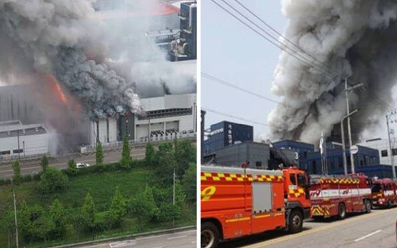 جنوبی کوریا؛ بیٹری فیکٹری میں آتشزدگی ،20 افراد ہلاک 